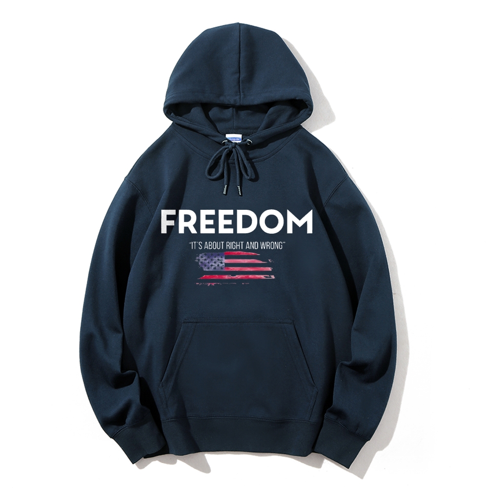 Freedom And American Flag Printed Hoodie-TP MERCH