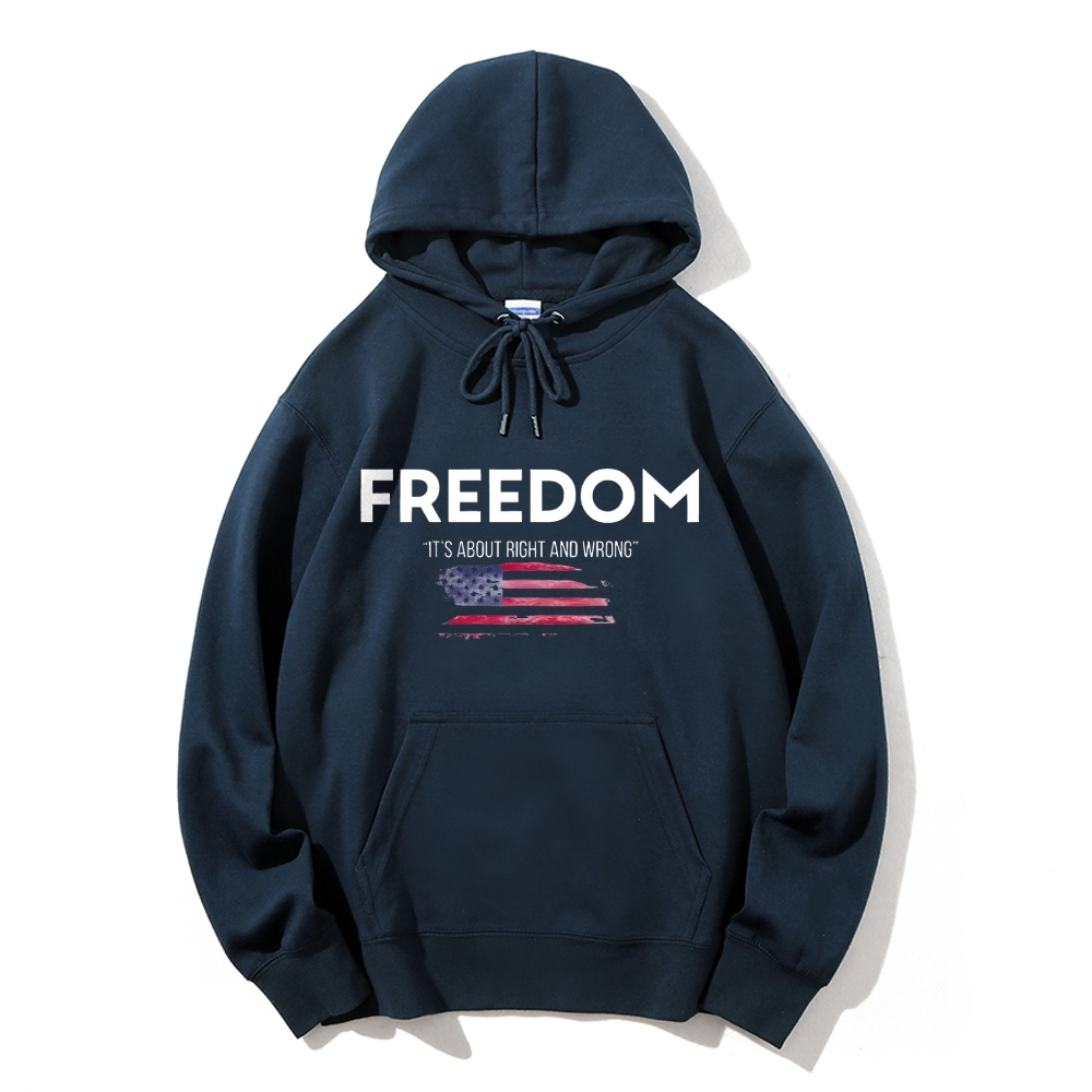 Freedom And American Flag Printed Hoodie-TP MERCH