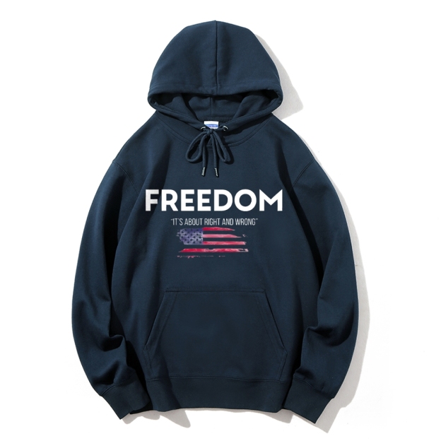 Freedom And American Flag Printed Hoodie-TP MERCH