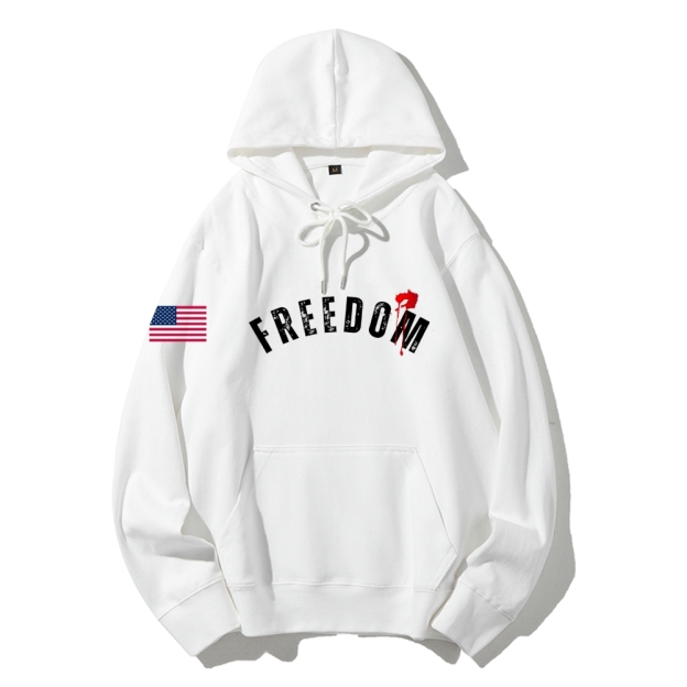 Freedom And American Flag Printed Hoodie-TP MERCH