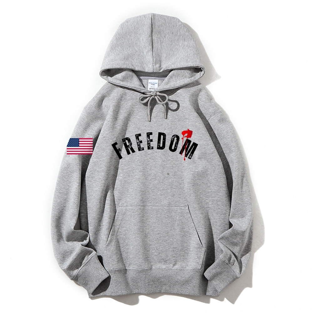 Freedom And American Flag Printed Hoodie-TP MERCH
