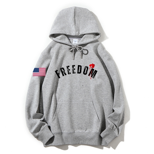 Freedom And American Flag Printed Hoodie-TP MERCH