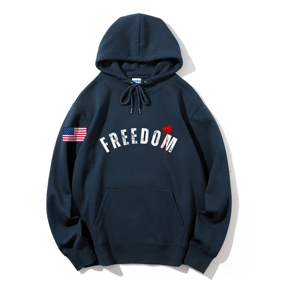 Freedom And American Flag Printed Hoodie-TP MERCH