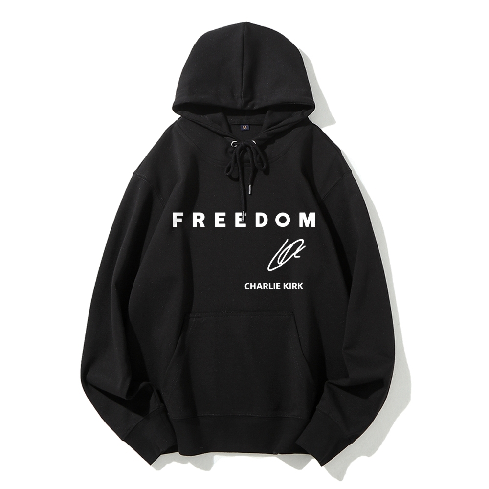 Freedom Charlie Kirk Printed Hoodie-TP MERCH