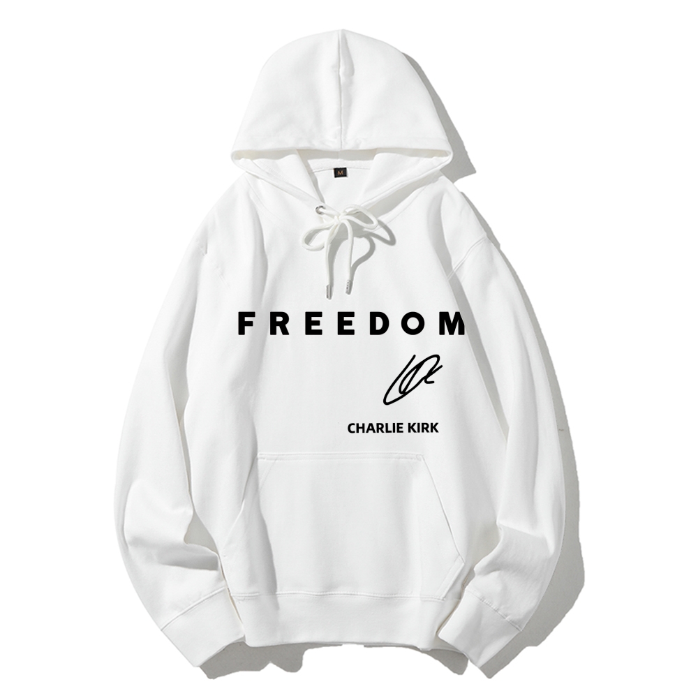 Freedom Charlie Kirk Printed Hoodie-TP MERCH