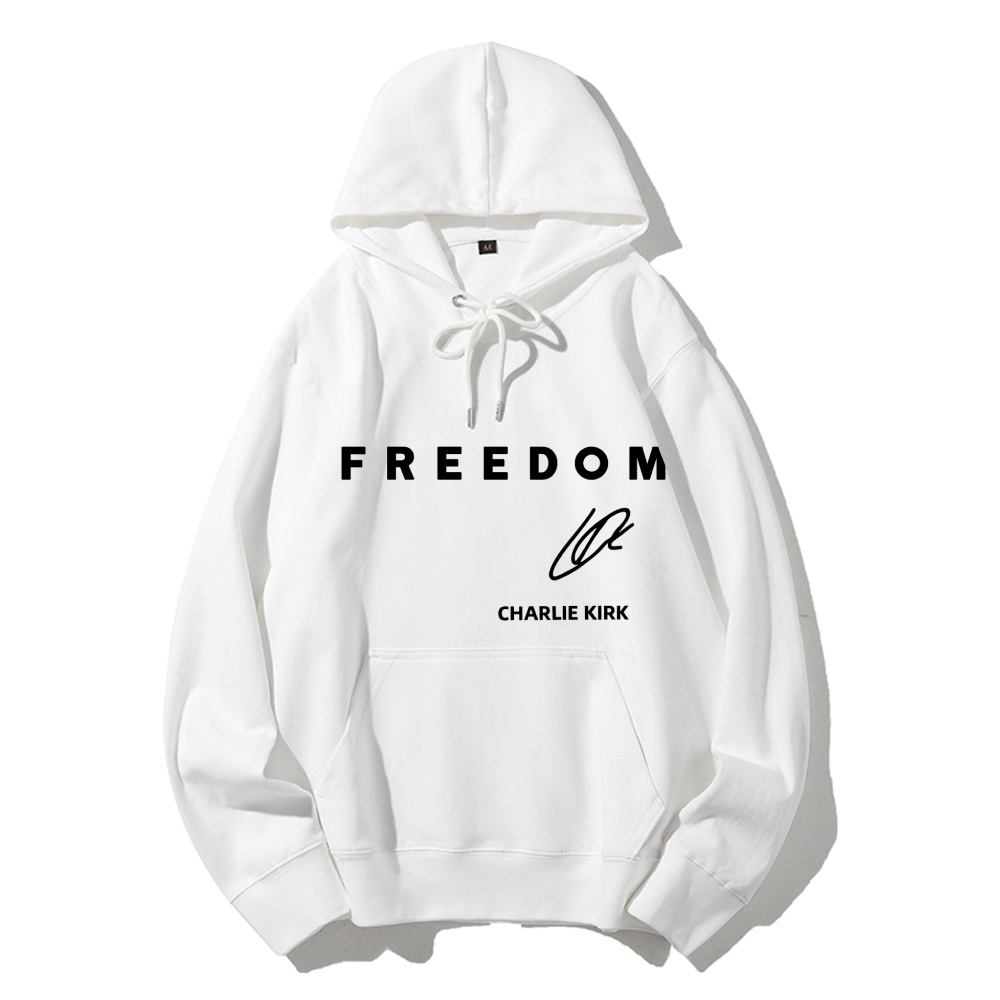 Freedom Charlie Kirk Printed Hoodie-TP MERCH