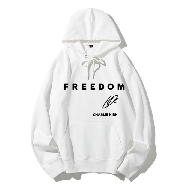 Freedom Charlie Kirk Printed Hoodie-TP MERCH