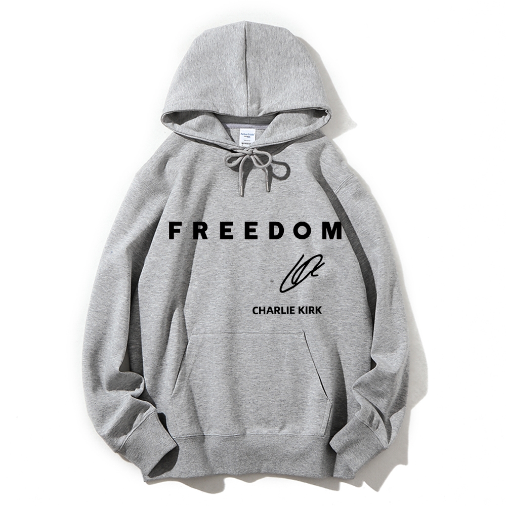 Freedom Charlie Kirk Printed Hoodie-TP MERCH