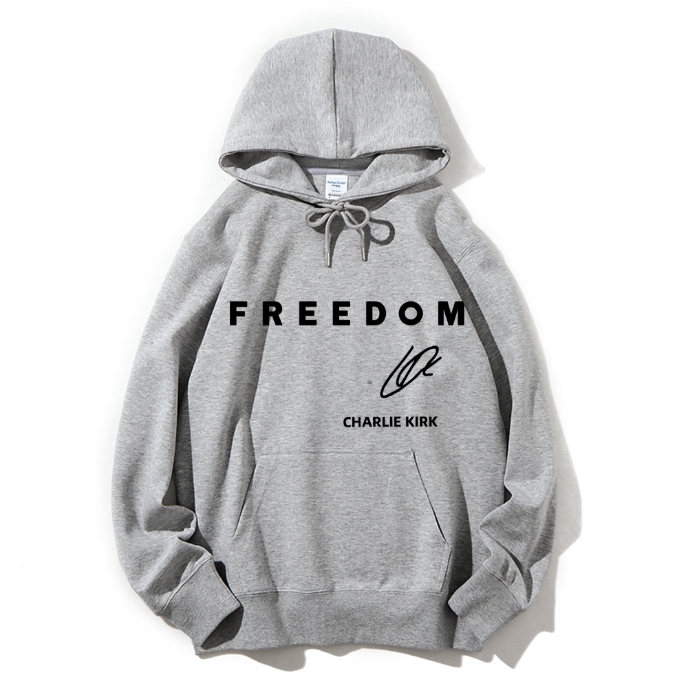 Freedom Charlie Kirk Printed Hoodie-TP MERCH
