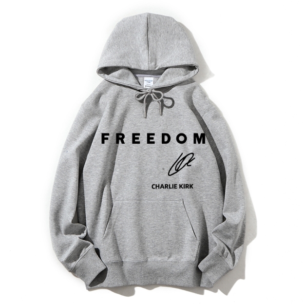 Freedom Charlie Kirk Printed Hoodie-TP MERCH
