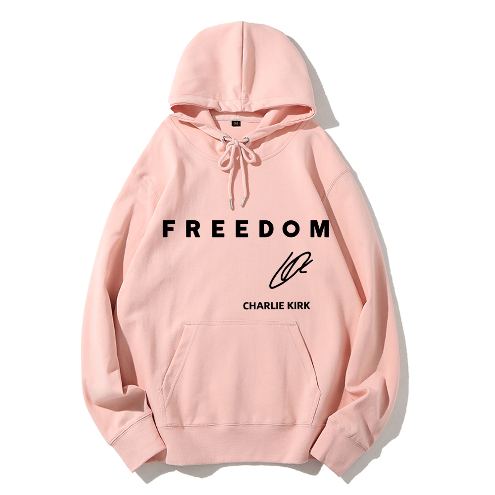 Freedom Charlie Kirk Printed Hoodie-TP MERCH