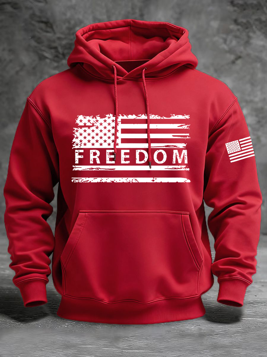 Men's Freedom Flag  Hooded Sweatshirt-TP MERCH