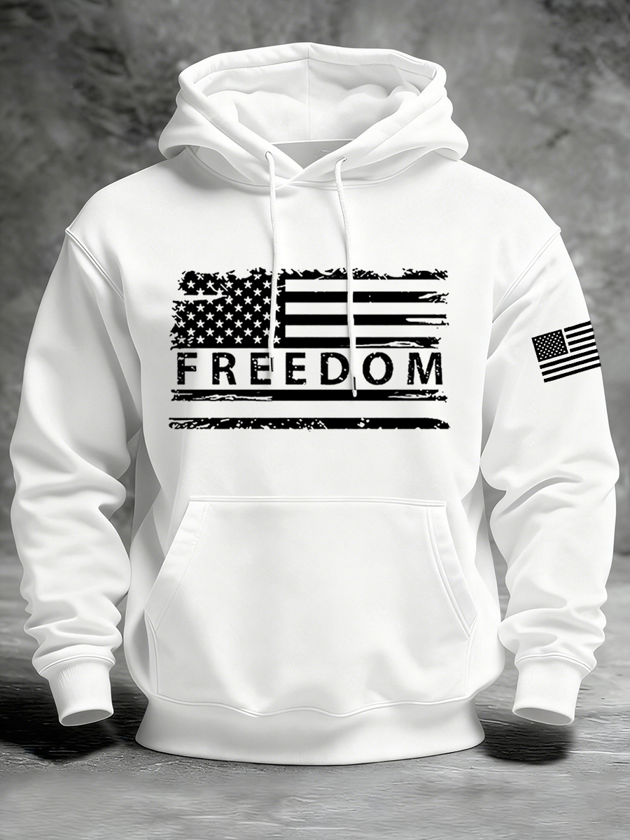 Men's Freedom Flag  Hooded Sweatshirt-TP MERCH