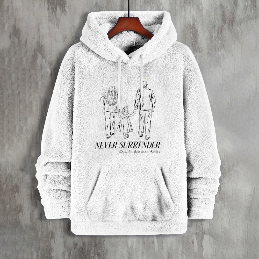 Freedom Never Surrender Printed Flannel Hoodie-TP MERCH