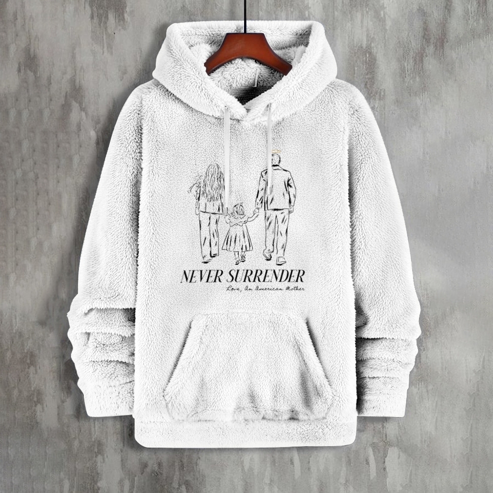 Freedom Never Surrender Printed Flannel Hoodie-TP MERCH