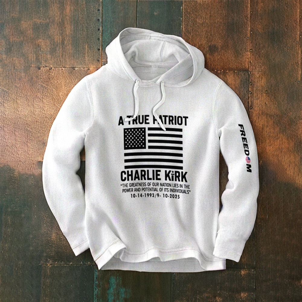 Men's A True Patriot Printed Hoodie-TP MERCH
