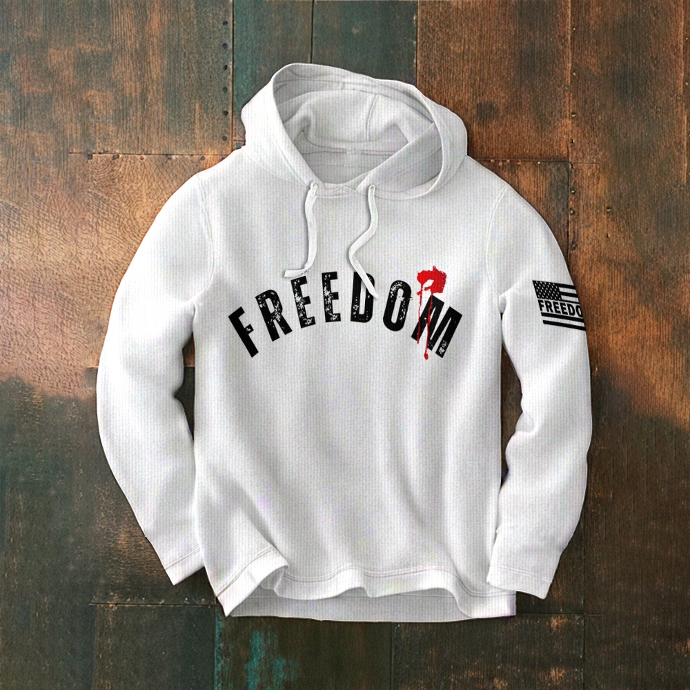 Men's Freedom And American Flag Patriotic Hoodie-TP MERCH