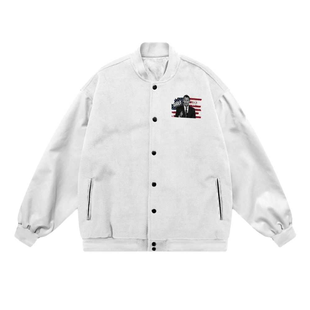 Voice Of A Generation Patriotic-themed baseball jacket featuring pockets-TP MERCH