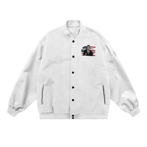 Voice Of A Generation Patriotic-themed baseball jacket featuring pockets-TP MERCH