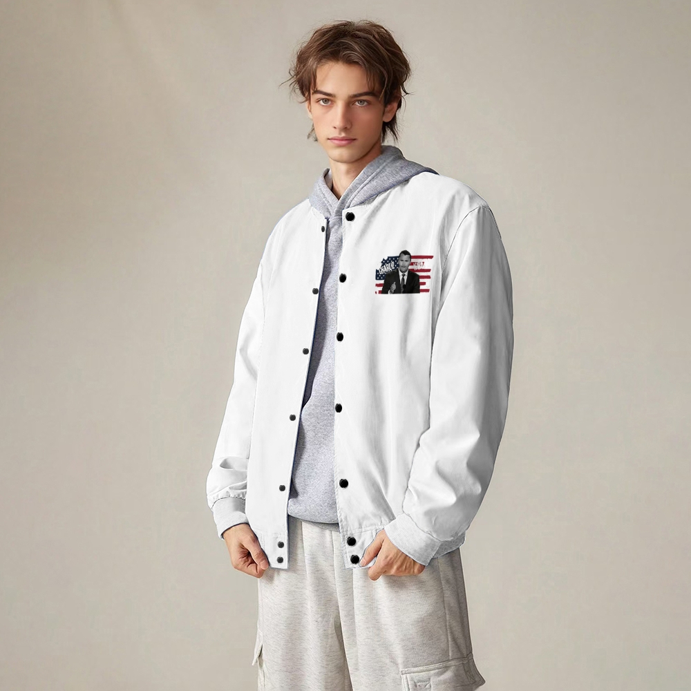 Voice Of A Generation Patriotic-themed baseball jacket featuring pockets-TP MERCH