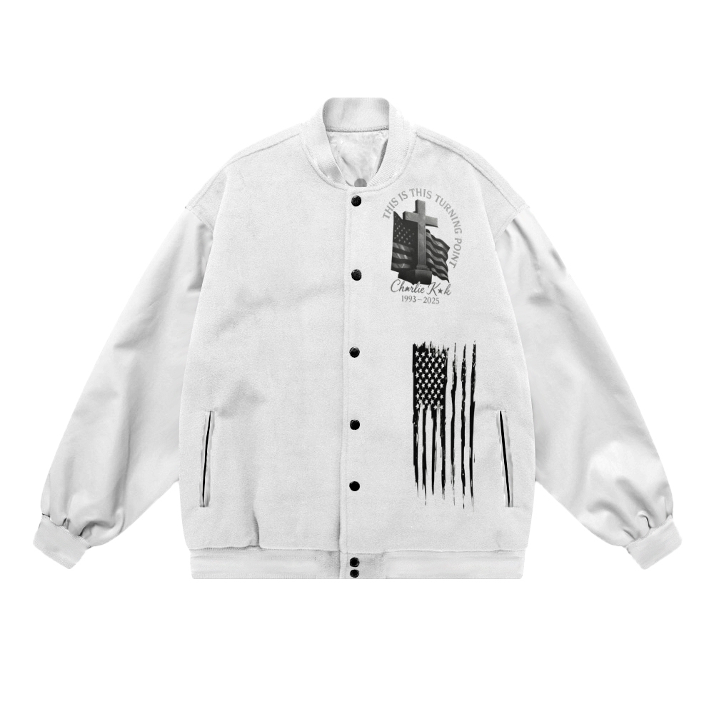 Forever In Our Hearts Patriotic-themed baseball jacket featuring pockets-TP MERCH