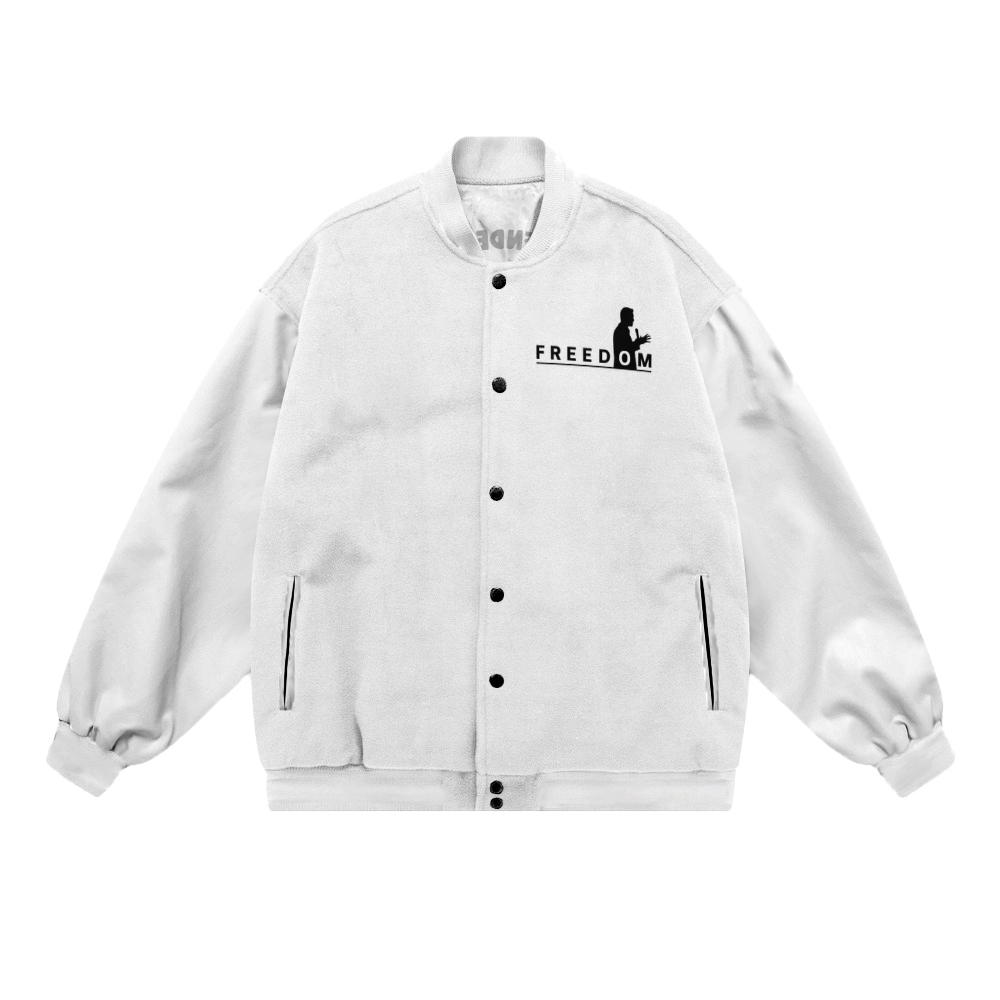 Never Give Up Never Surrender Always Go For The Win Patriotic-themed baseball jacket featuring pockets-TP MERCH