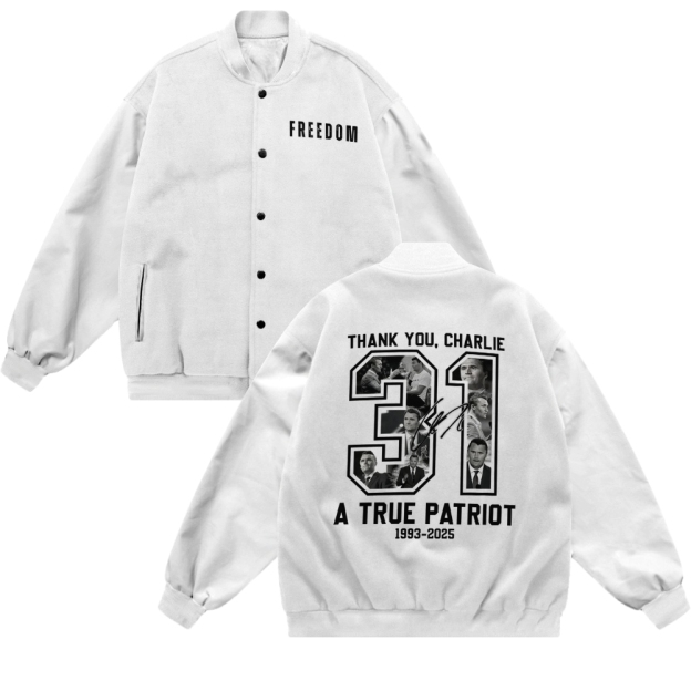 A True Patriot Patriotic-themed baseball jacket featuring pockets-TP MERCH