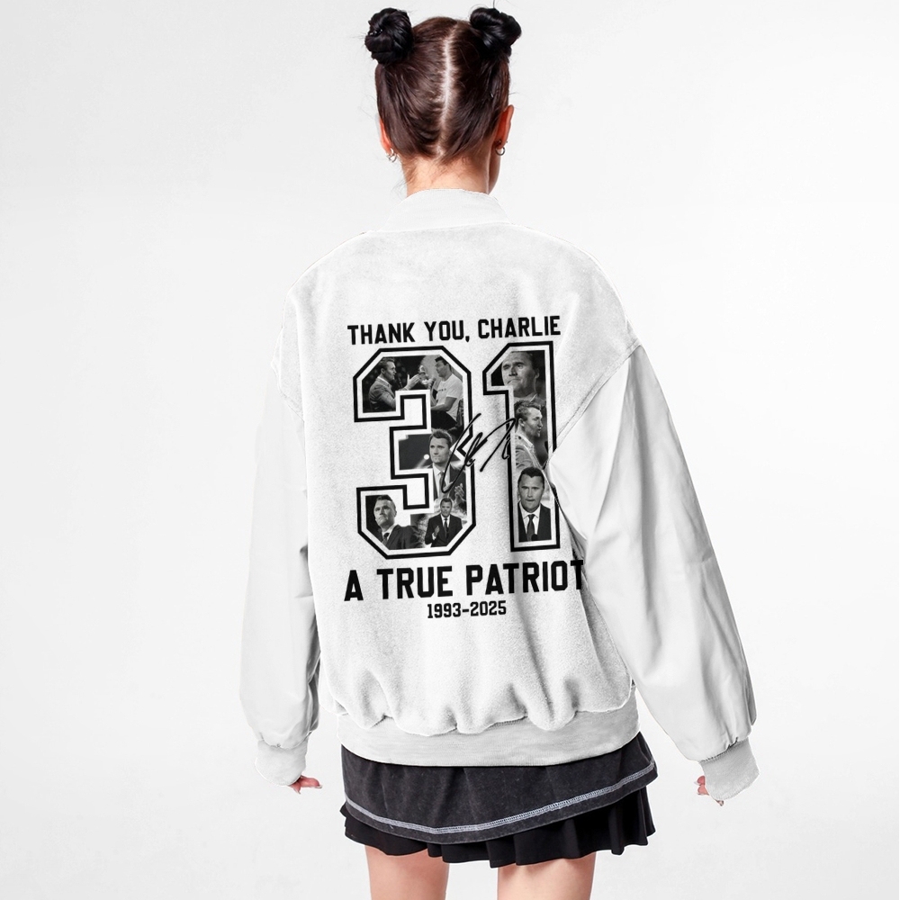 A True Patriot Patriotic-themed baseball jacket featuring pockets-TP MERCH