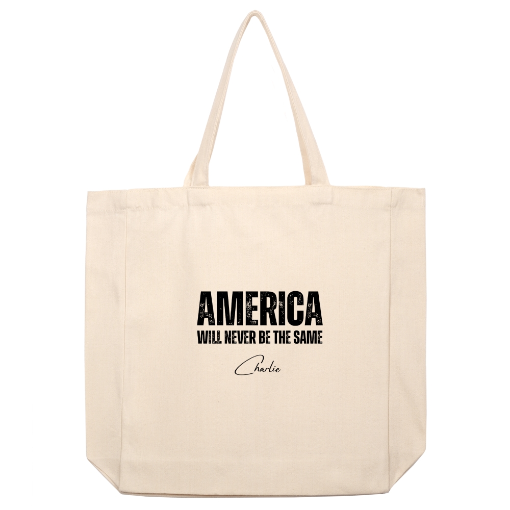 Live Free beige canvas bag-TP MERCH