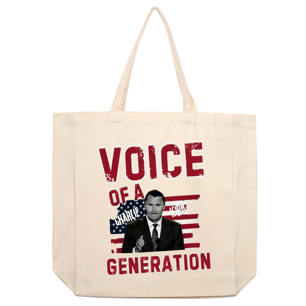 Voice Of A Generation beige canvas bag-TP MERCH
