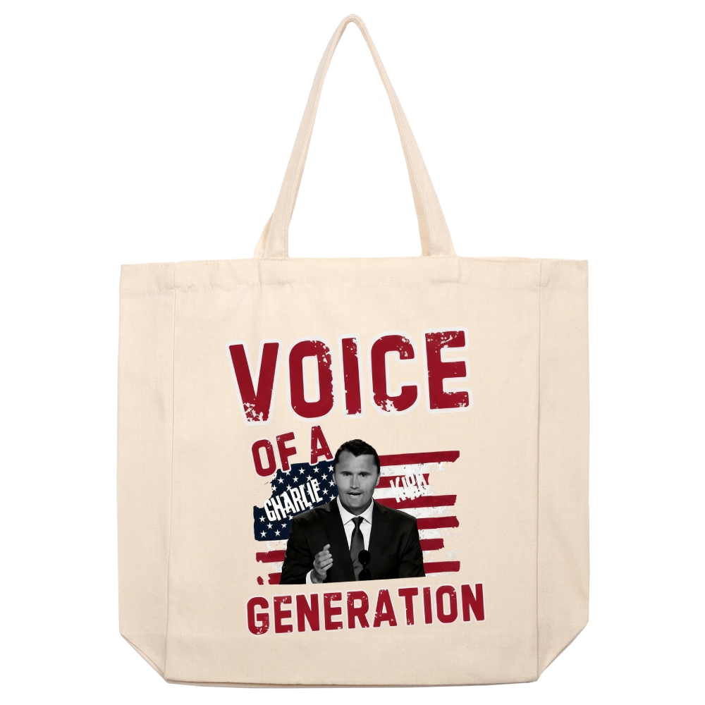 Voice Of A Generation beige canvas bag-TP MERCH