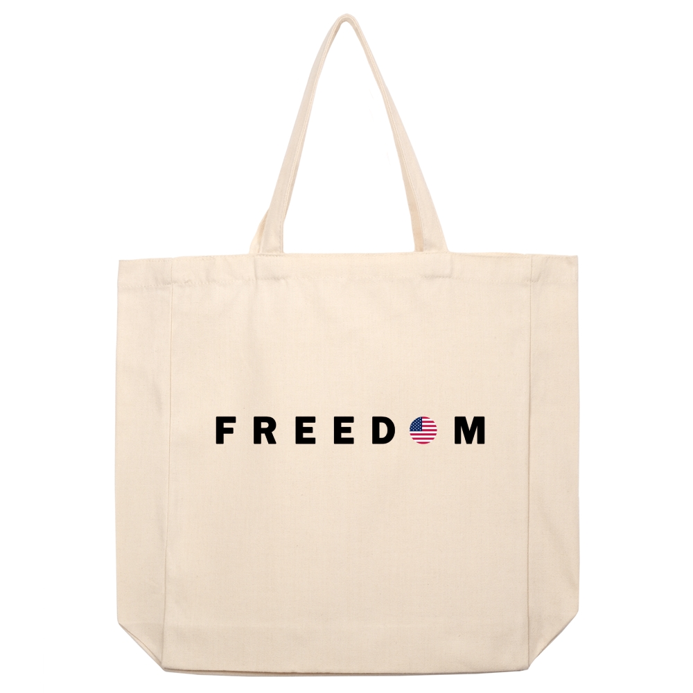 Freedom patriot beige canvas bag-TP MERCH