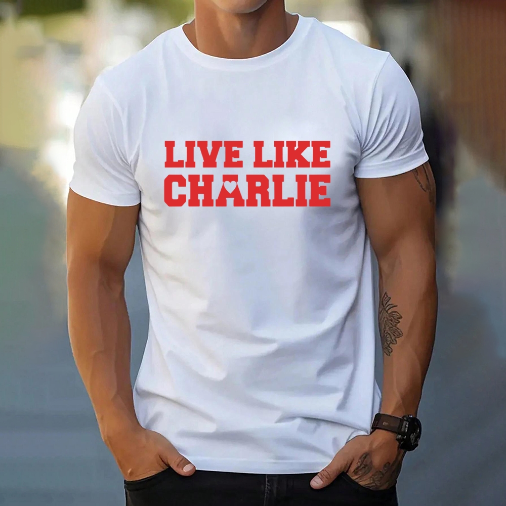 Live like Charlie Kirk Printed T-Shirt-TP MERCH