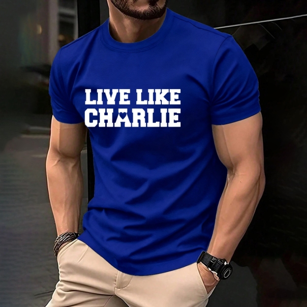 Live like Charlie Kirk Printed T-Shirt-TP MERCH