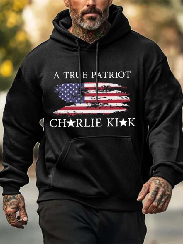Men's Freedom American Flag Print Casuasl Hoodie-TP MERCH