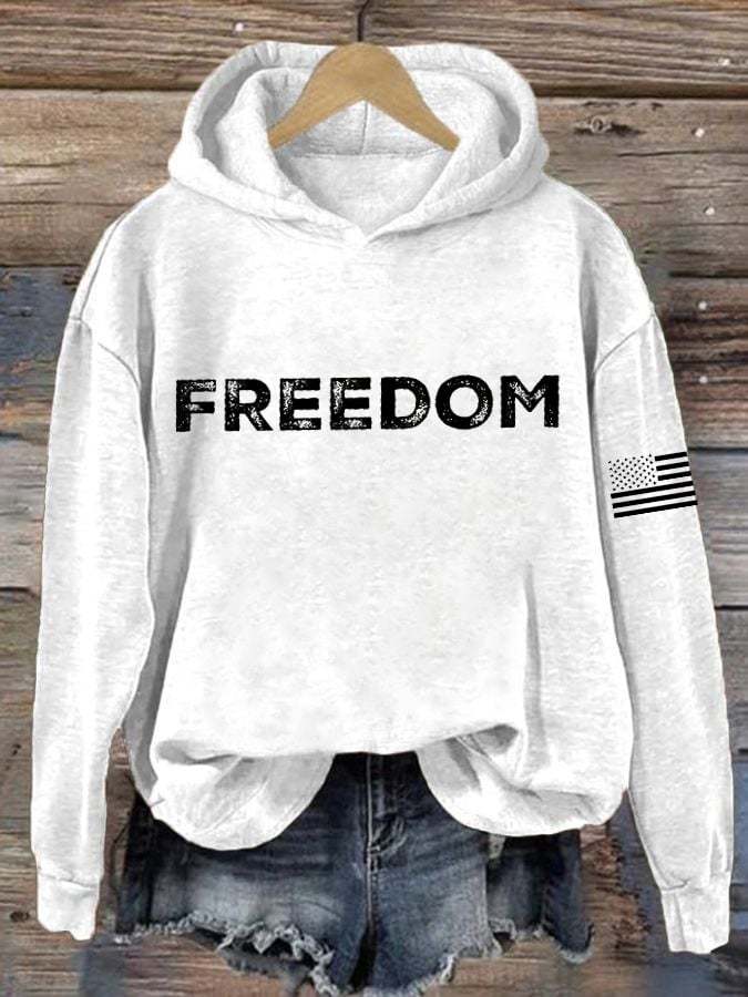 Women's freedom Print Casual Hoodie Sweatshirt-TP MERCH