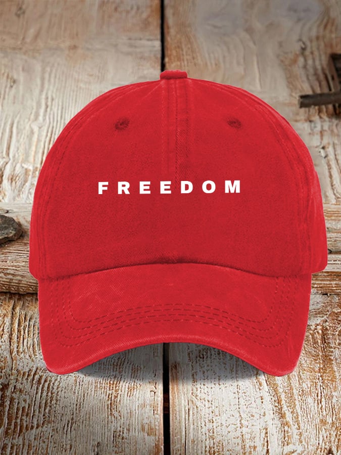 Unisex Vintage Freedom Print Hat-TP MERCH