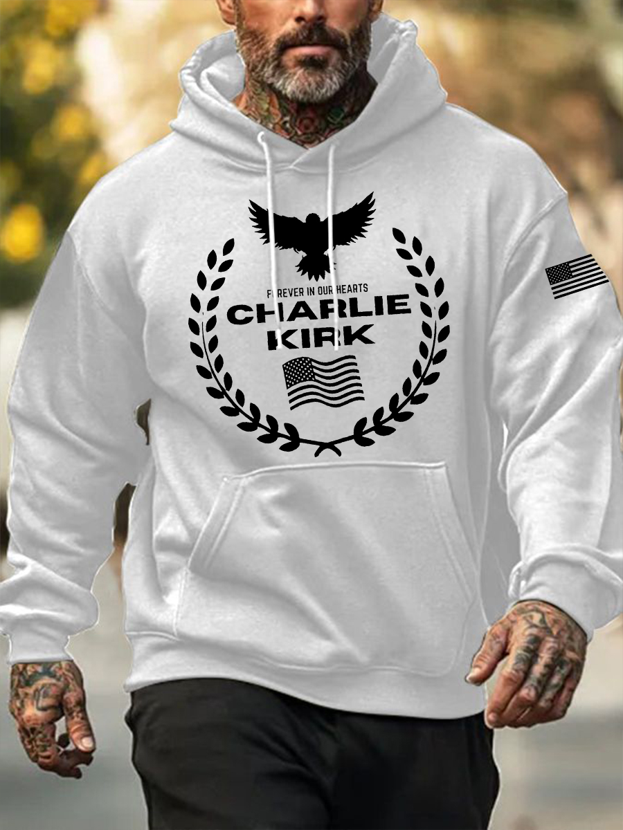 Men's patriotic print hoodie-TP MERCH