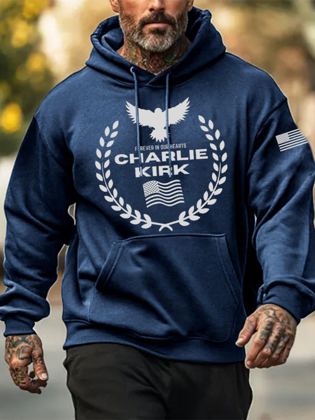 Men's patriotic print hoodie-TP MERCH