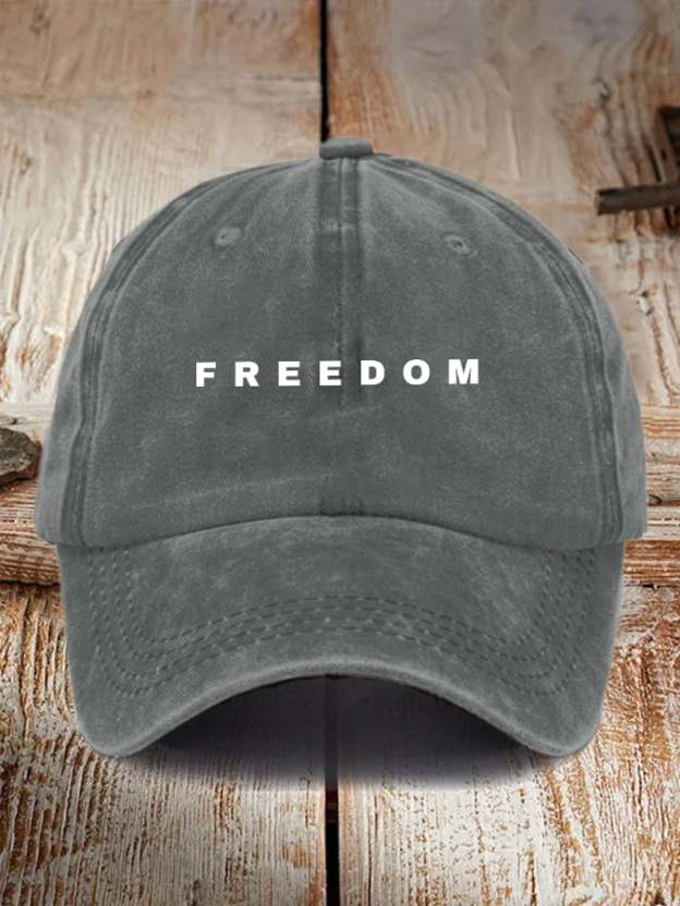 Unisex Vintage Freedom Print Hat-TP MERCH