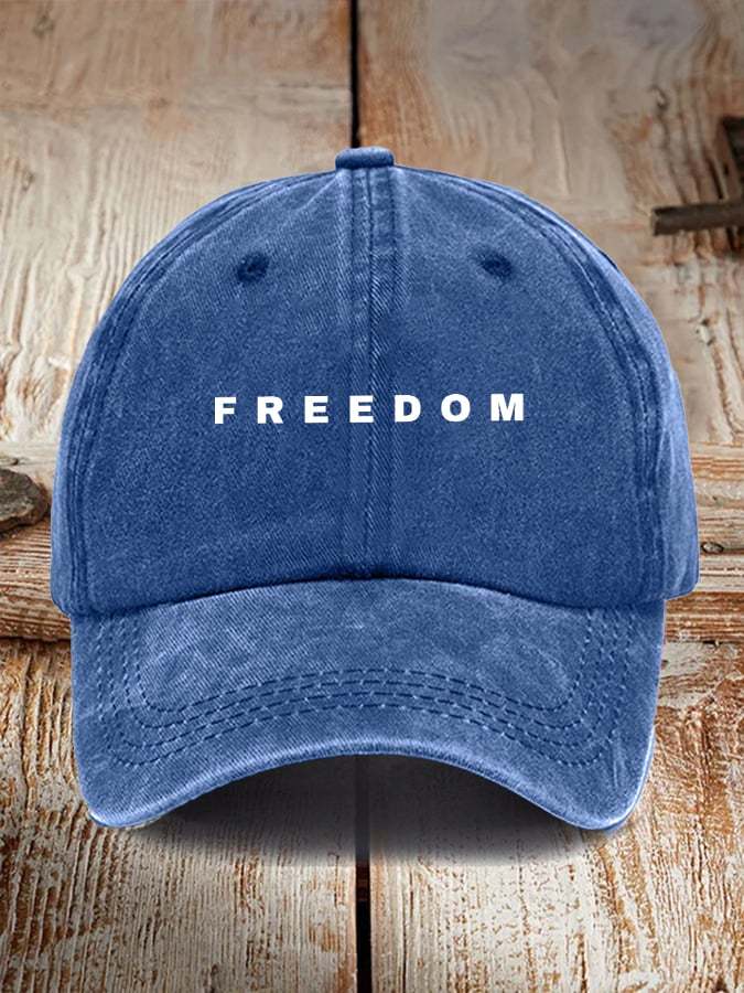 Unisex Vintage Freedom Print Hat-TP MERCH