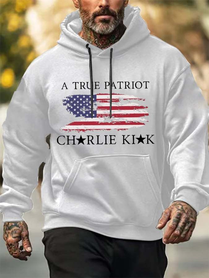 Men's Freedom American Flag Print Casuasl Hoodie-TP MERCH