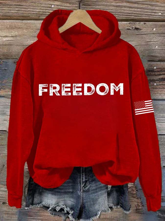 Women's freedom Print Casual Hoodie Sweatshirt-TP MERCH
