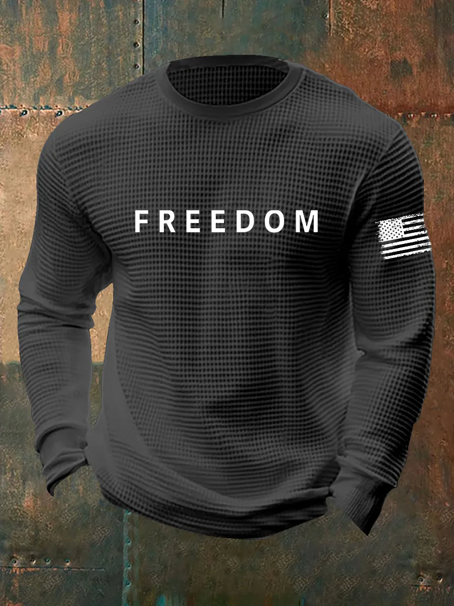 Men's Freedom Is Not Free R.I.P C.K Waffle Long Sleeve T-Shirt-TP MERCH