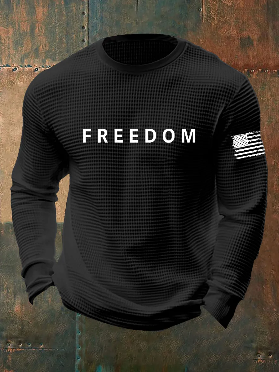 Men's Freedom Is Not Free R.I.P C.K Waffle Long Sleeve T-Shirt-TP MERCH