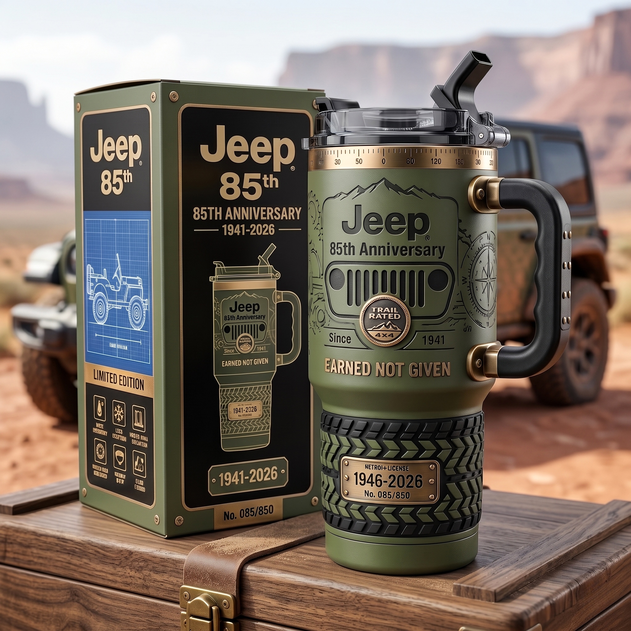 Jeep 85th Anniversary Commemorative Tumbler