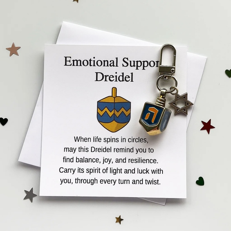 Emotional Support Menorah Keychain