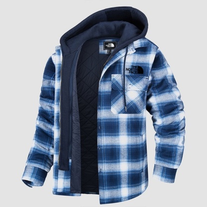 TNF®-Plaid Cotton Hooded Jacket - Full Zip