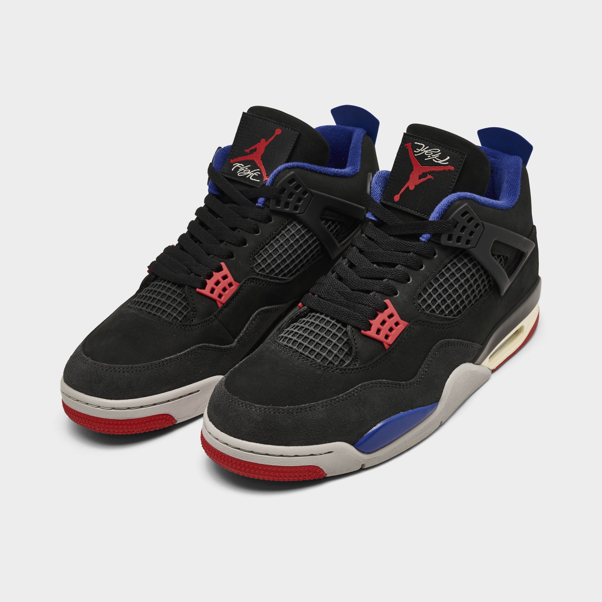 Jorqdfdan 4 Retro Black / Fire Red - Deep Royal Blue