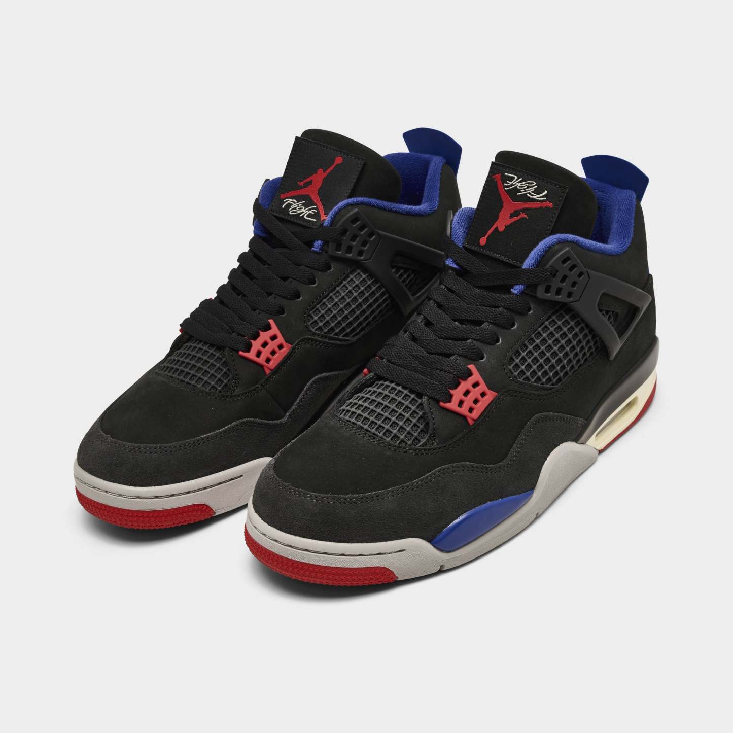 Jorqdfdan 4 Retro Black / Fire Red - Deep Royal Blue